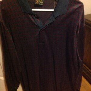 Bobby Jones Men's Large Long Sleeve 3 Button Polo Shirt - Made in Italy